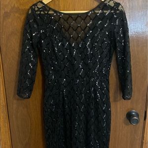 Lulus black sequin dress